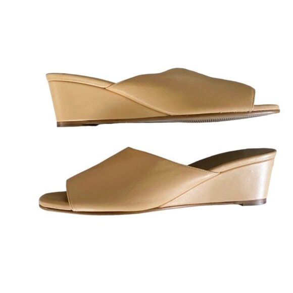 Everlane The Wedge Leather Sandal in Apricot 8.5 - Picture 3 of 7